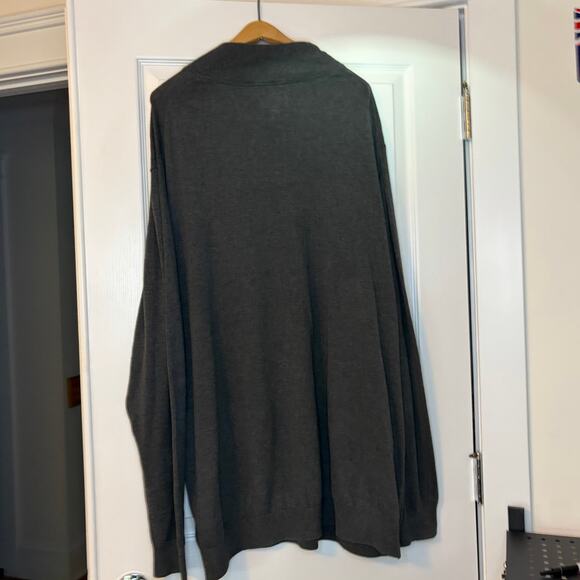 Foundry mens gray quarter zip sweater. Size 3XLT - Picture 7 of 7